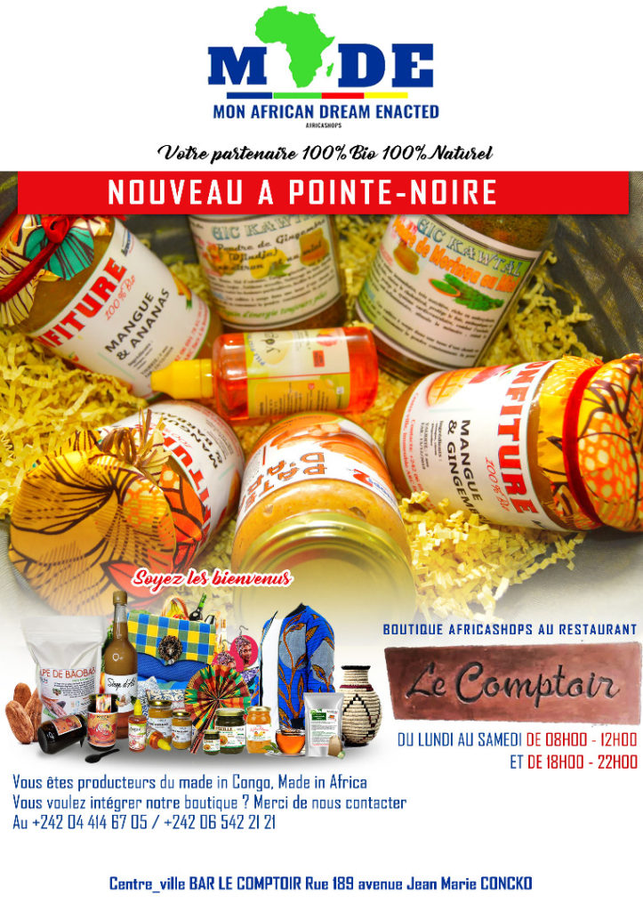 LA BOUTIQUE AFRICASHOPS à POINTE NOIRE au CONGO